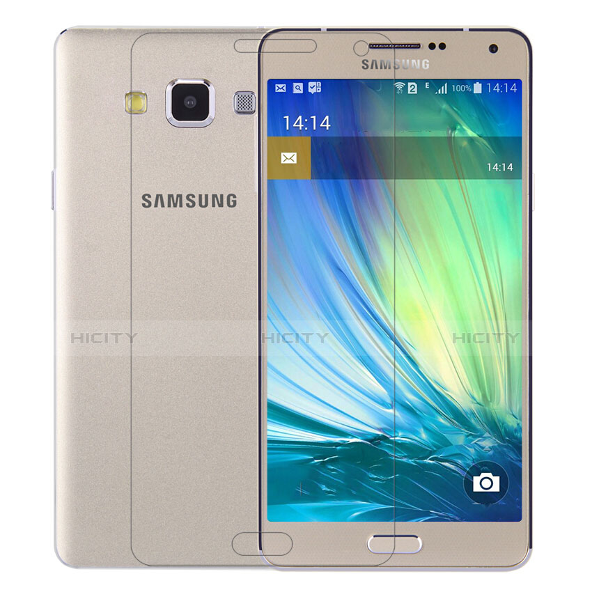 Samsung Galaxy A7 Duos SM-A700F A700FD用強化ガラス 液晶保護フィルム T01 サムスン クリア