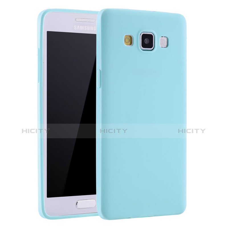 Samsung Galaxy A7 SM-A700用極薄ソフトケース シリコンケース 耐衝撃 全面保護 S01 サムスン ブルー