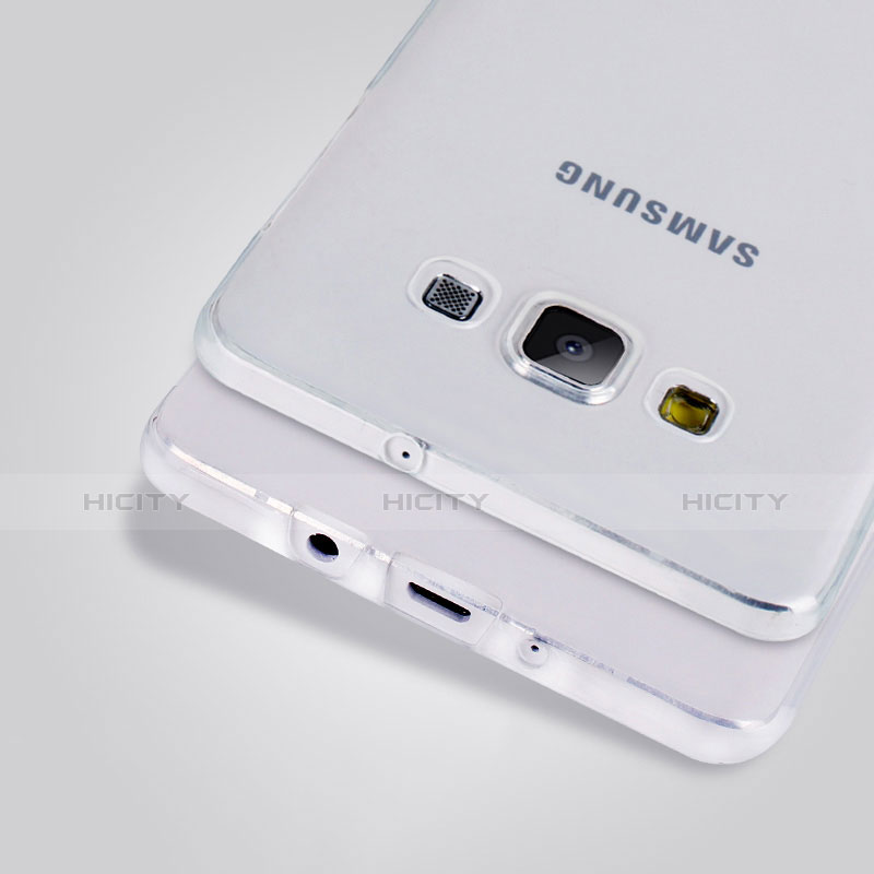 Samsung Galaxy A7 SM-A700用極薄ソフトケース シリコンケース 耐衝撃 全面保護 クリア透明 T02 サムスン クリア