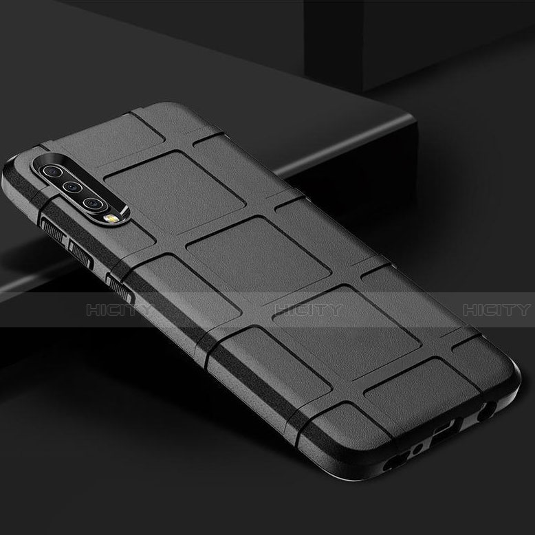 Samsung Galaxy A70用360度 フルカバー極薄ソフトケース シリコンケース 耐衝撃 全面保護 バンパー S01 サムスン ブラック