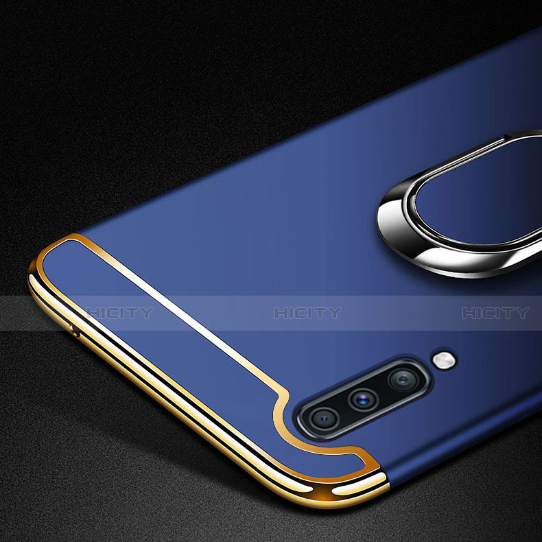 Samsung Galaxy A70用ケース 高級感 手触り良い メタル兼プラスチック バンパー アンド指輪 亦 ひも サムスン 