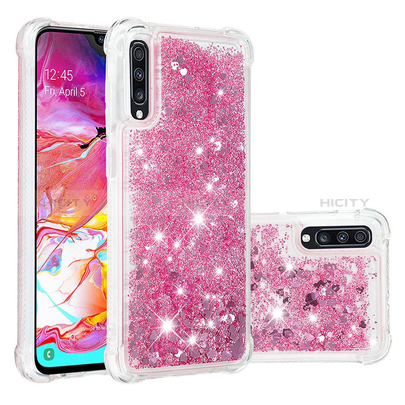 Samsung Galaxy A70用シリコンケース ソフトタッチラバー ブリンブリン カバー S01 サムスン 