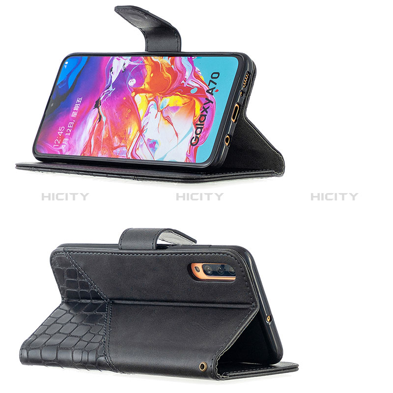 Samsung Galaxy A70用手帳型 レザーケース スタンド カバー B03F サムスン 
