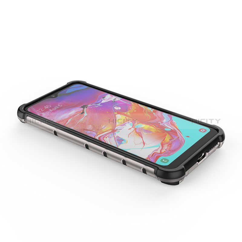 Samsung Galaxy A70E用360度 フルカバー ハイブリットバンパーケース クリア透明 プラスチック カバー AM2 サムスン 