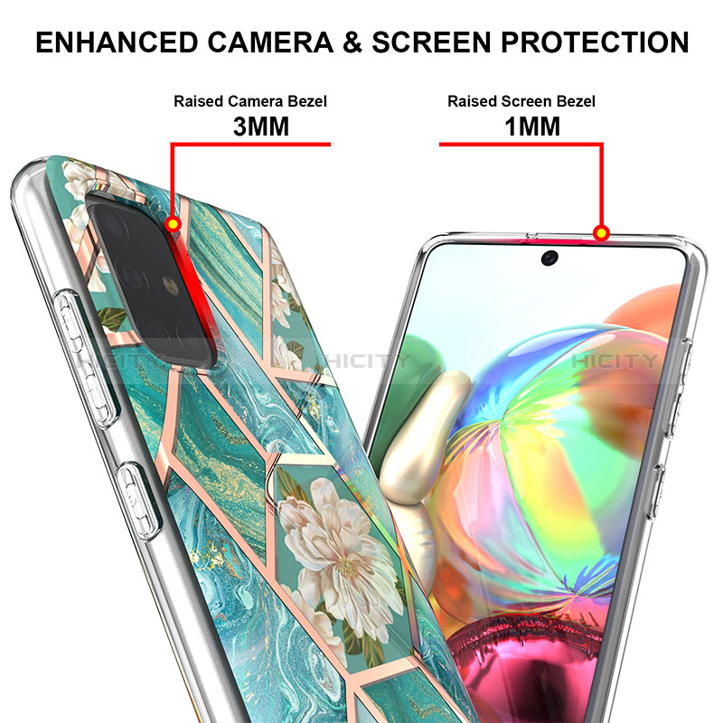 Samsung Galaxy A71 4G A715用シリコンケース ソフトタッチラバー バタフライ パターン カバー Y02B サムスン 