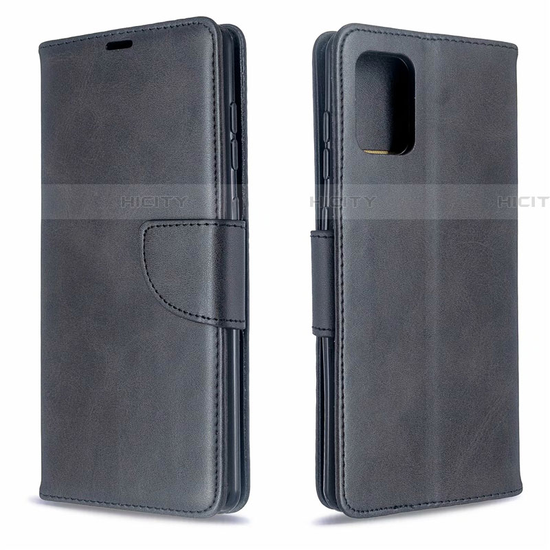 Samsung Galaxy A71 5G用手帳型 レザーケース スタンド カバー L16 サムスン ブラック