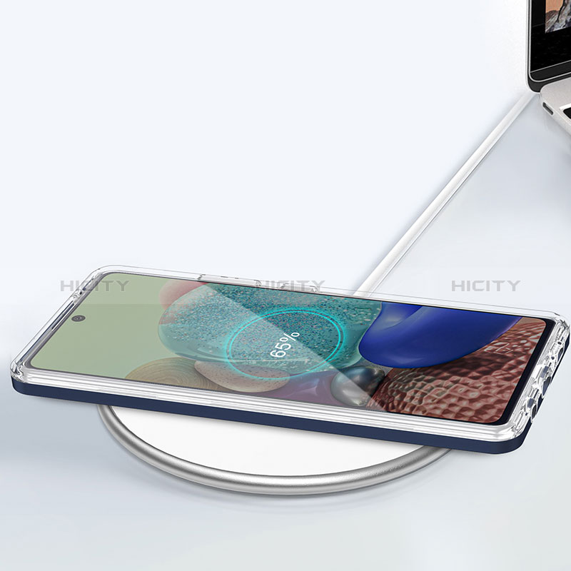 Samsung Galaxy A71 5G用ハイブリットバンパーケース クリア透明 プラスチック 鏡面 カバー MQ1 サムスン 