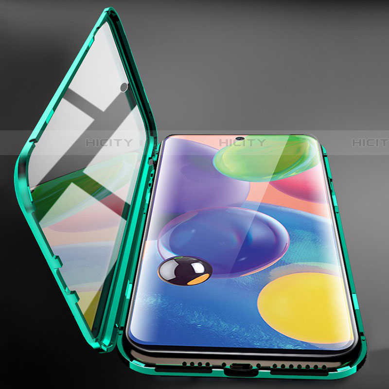 Samsung Galaxy A71 5G用ケース 高級感 手触り良い アルミメタル 製の金属製 360度 フルカバーバンパー 鏡面 カバー サムスン 