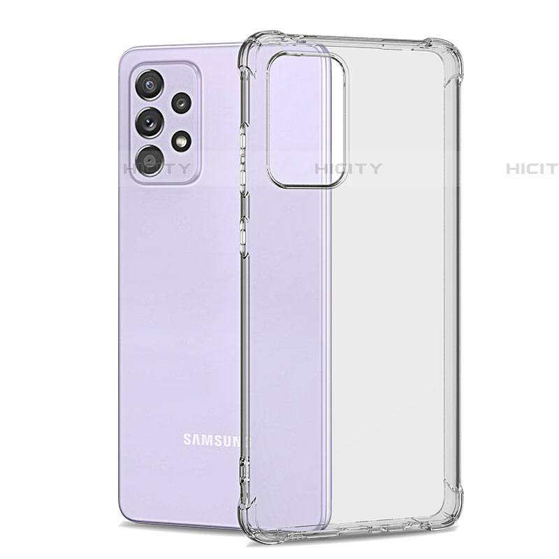 Samsung Galaxy A72 5G用極薄ソフトケース シリコンケース 耐衝撃 全面保護 クリア透明 T10 サムスン クリア