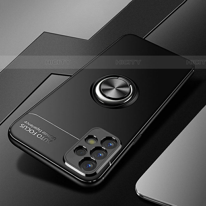Samsung Galaxy A72 5G用極薄ソフトケース シリコンケース 耐衝撃 全面保護 アンド指輪 マグネット式 バンパー JM3 サムスン 