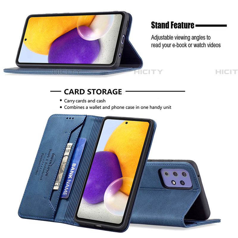 Samsung Galaxy A72 5G用手帳型 レザーケース スタンド カバー B15F サムスン 