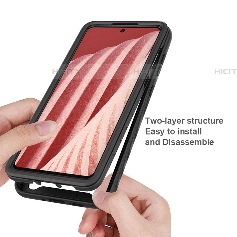 Samsung Galaxy A73 5G用360度 フルカバー ハイブリットバンパーケース クリア透明 プラスチック カバー ZJ4 サムスン 