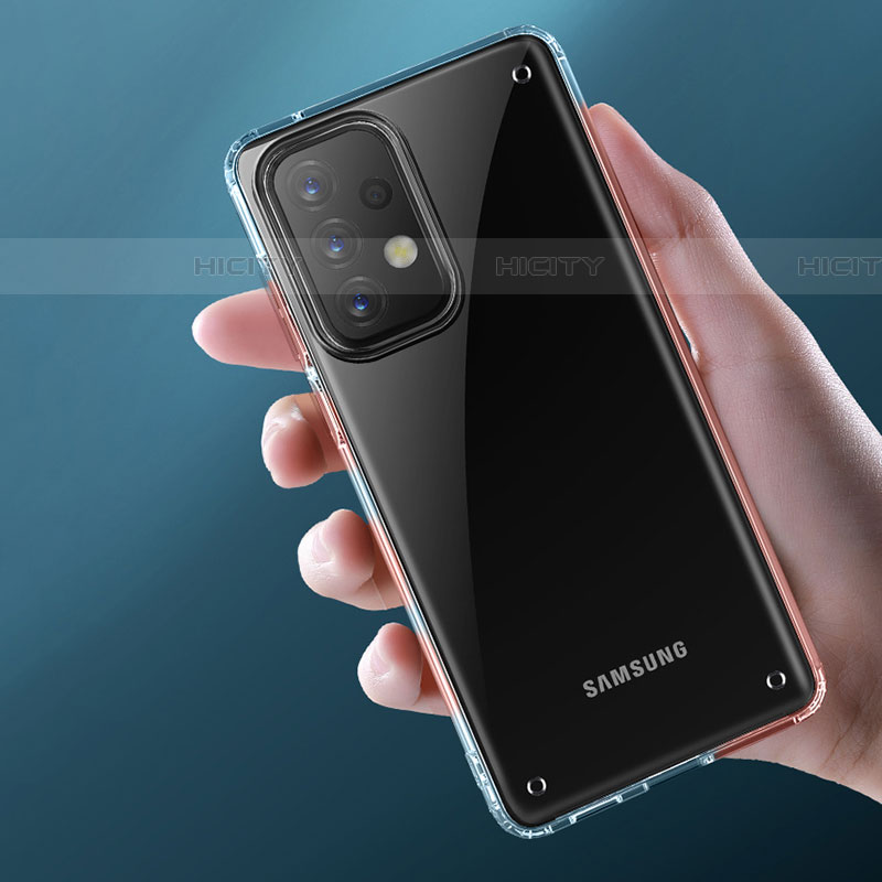 Samsung Galaxy A73 5G用ハイブリットバンパーケース 透明 プラスチック カバー W01L サムスン 