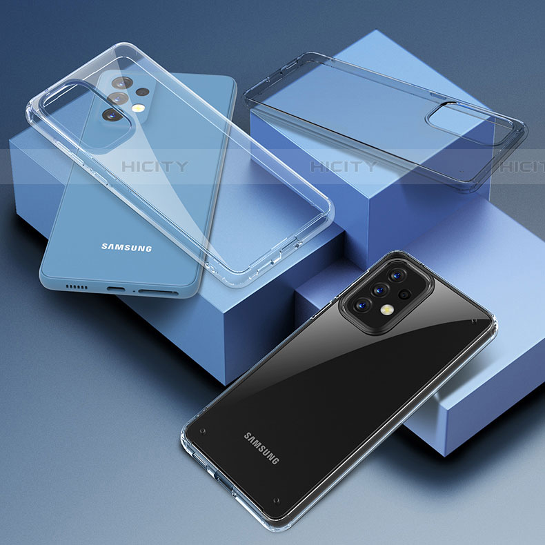 Samsung Galaxy A73 5G用ハイブリットバンパーケース 透明 プラスチック カバー W01L サムスン 