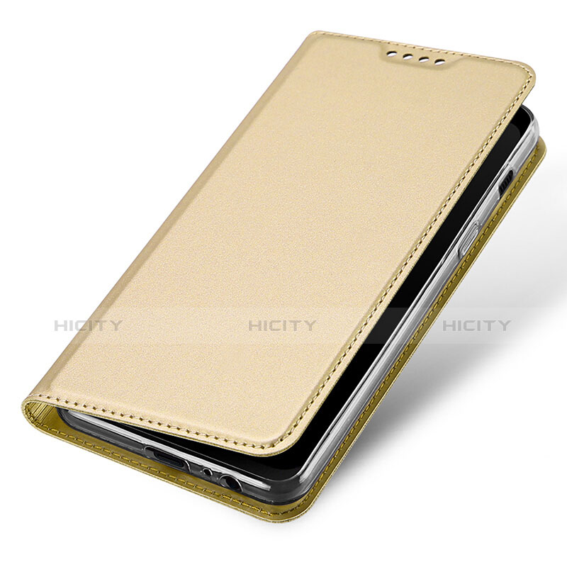 Samsung Galaxy A8 (2018) A530F用手帳型 レザーケース スタンド サムスン ゴールド