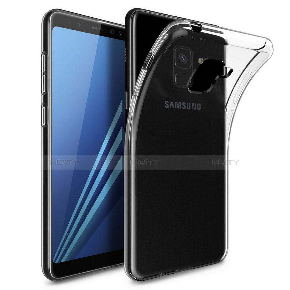 Samsung Galaxy A8 (2018) A530F用極薄ソフトケース シリコンケース 耐衝撃 全面保護 クリア透明 T02 サムスン クリア