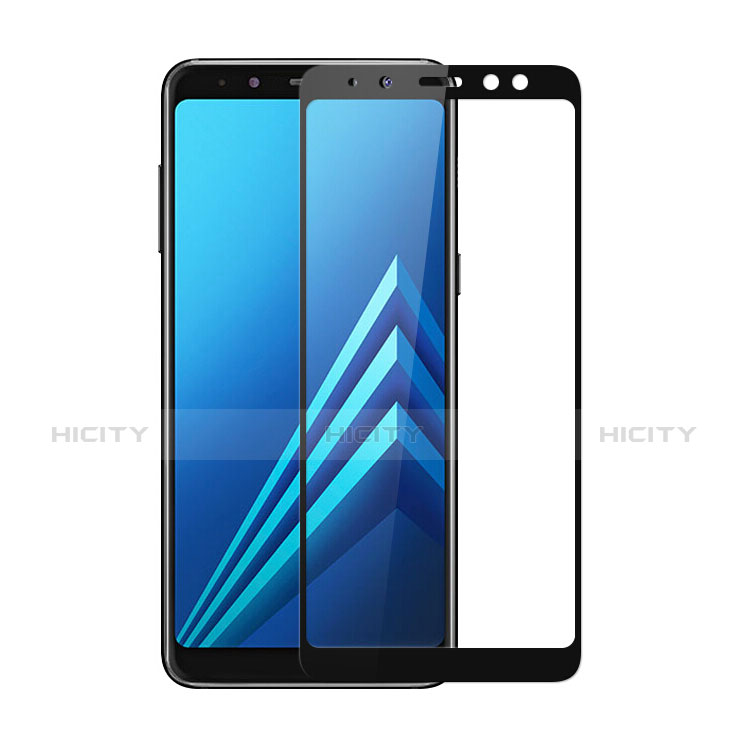 Samsung Galaxy A8 (2018) A530F用強化ガラス フル液晶保護フィルム サムスン ブラック