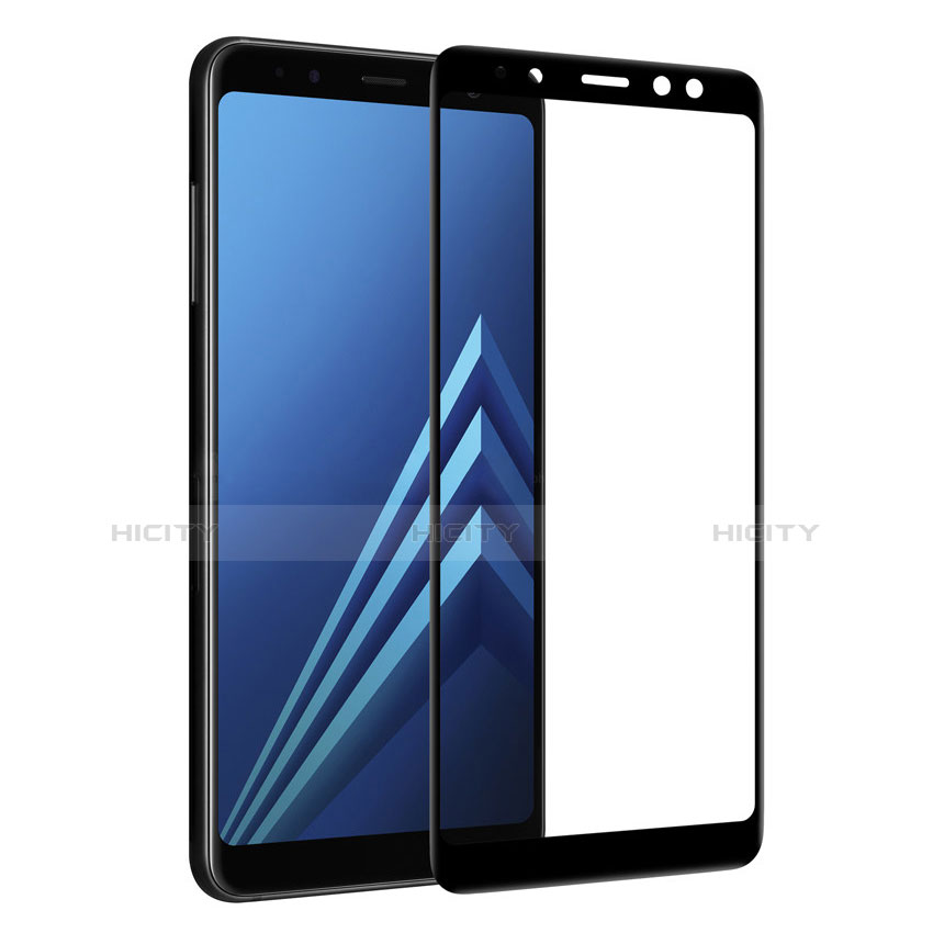 Samsung Galaxy A8 (2018) A530F用強化ガラス フル液晶保護フィルム サムスン ブラック