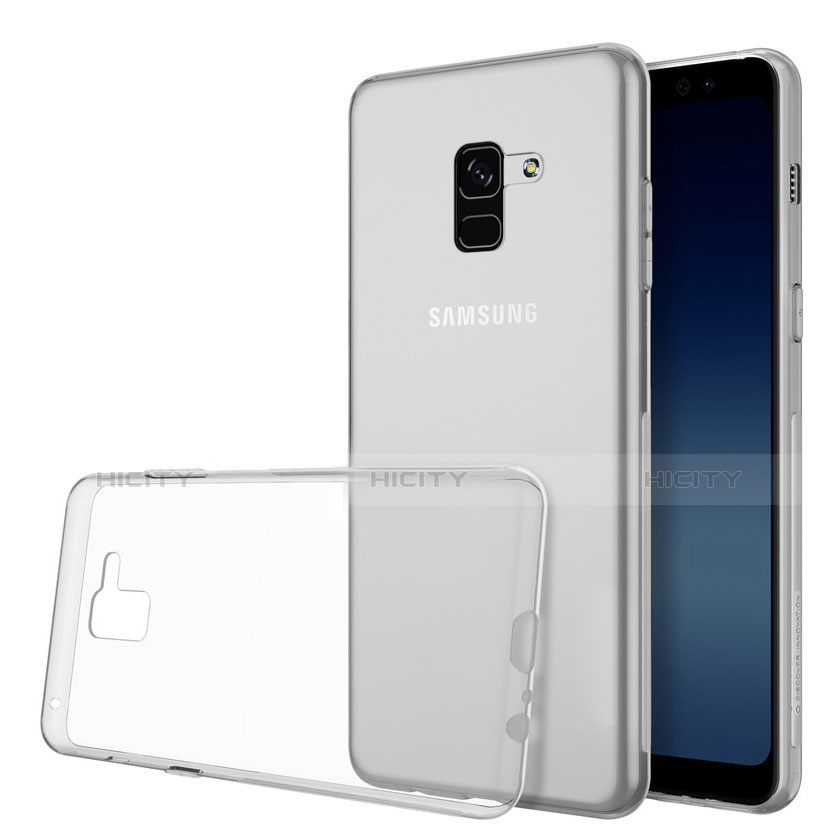 Samsung Galaxy A8 (2018) Duos A530F用極薄ソフトケース シリコンケース 耐衝撃 全面保護 クリア透明 カバー サムスン クリア