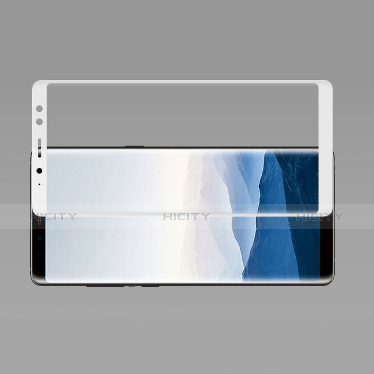 Samsung Galaxy A8 (2018) Duos A530F用強化ガラス フル液晶保護フィルム F02 サムスン ホワイト