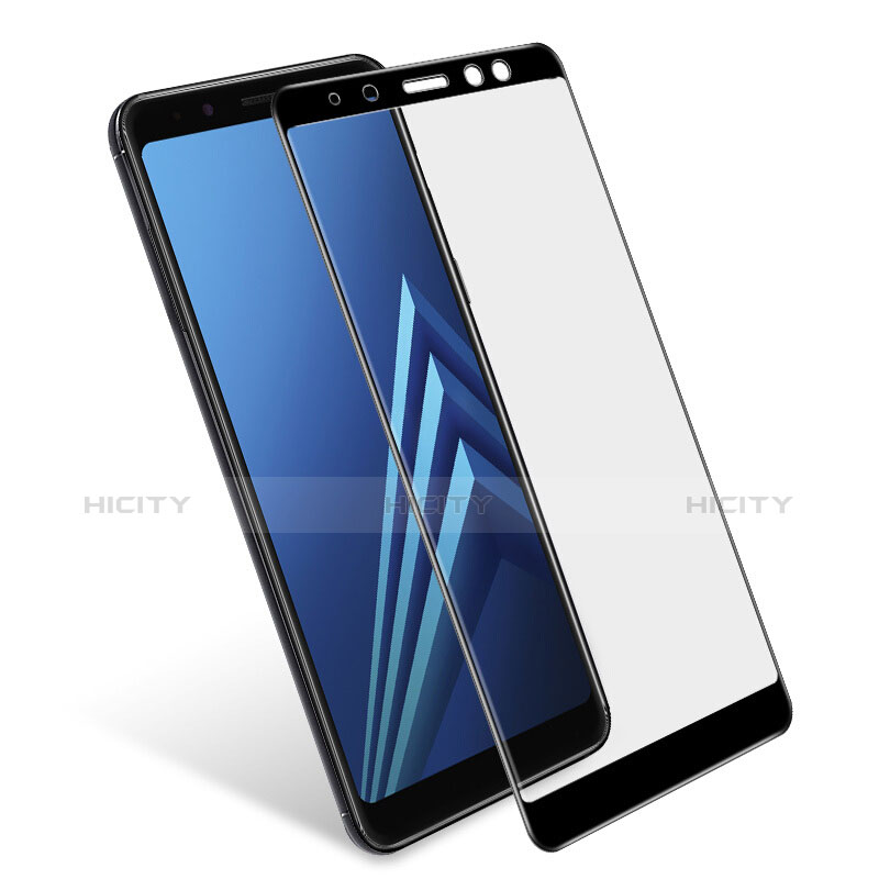 Samsung Galaxy A8+ A8 Plus (2018) A730F用強化ガラス フル液晶保護フィルム サムスン ブラック