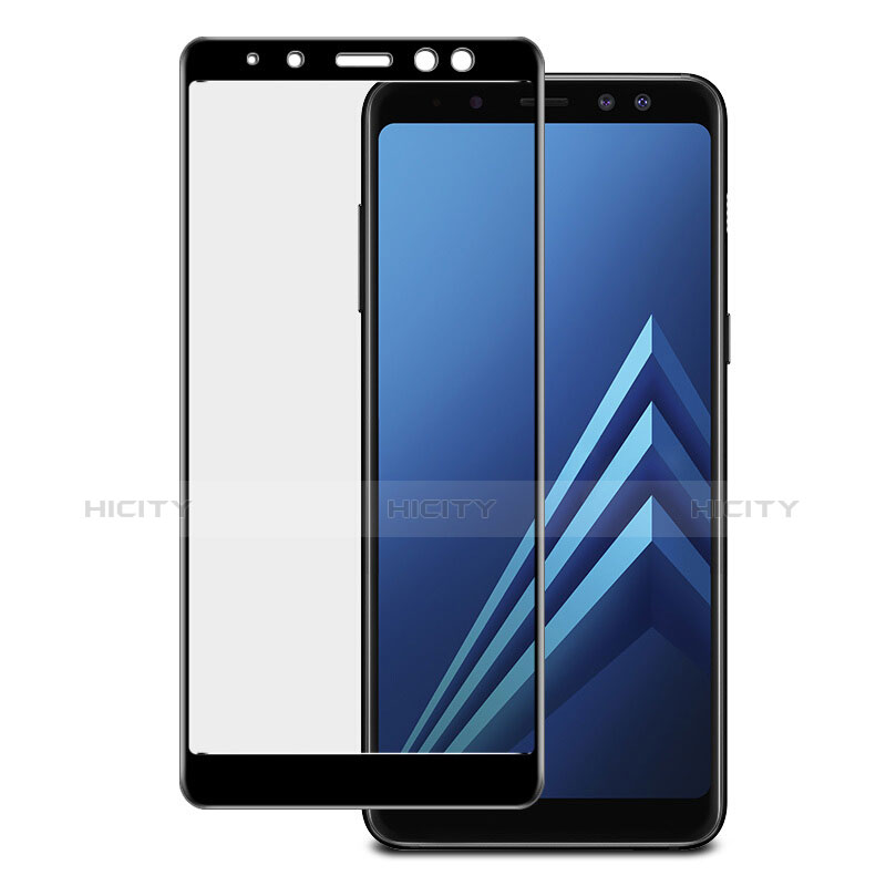 Samsung Galaxy A8+ A8 Plus (2018) Duos A730F用強化ガラス フル液晶保護フィルム サムスン ブラック