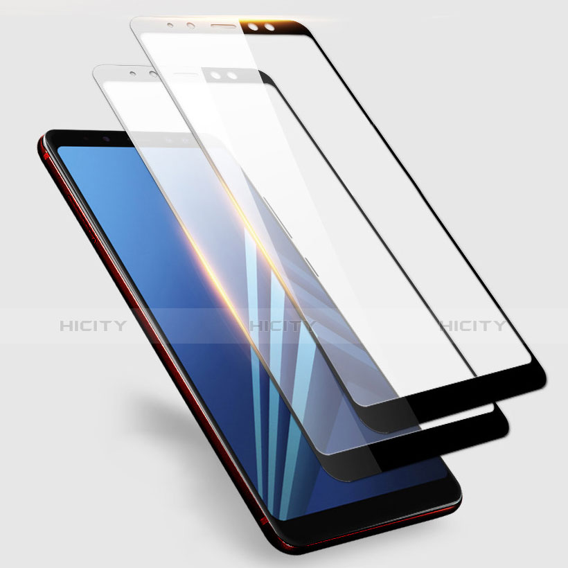 Samsung Galaxy A8+ A8 Plus (2018) Duos A730F用強化ガラス フル液晶保護フィルム サムスン ブラック