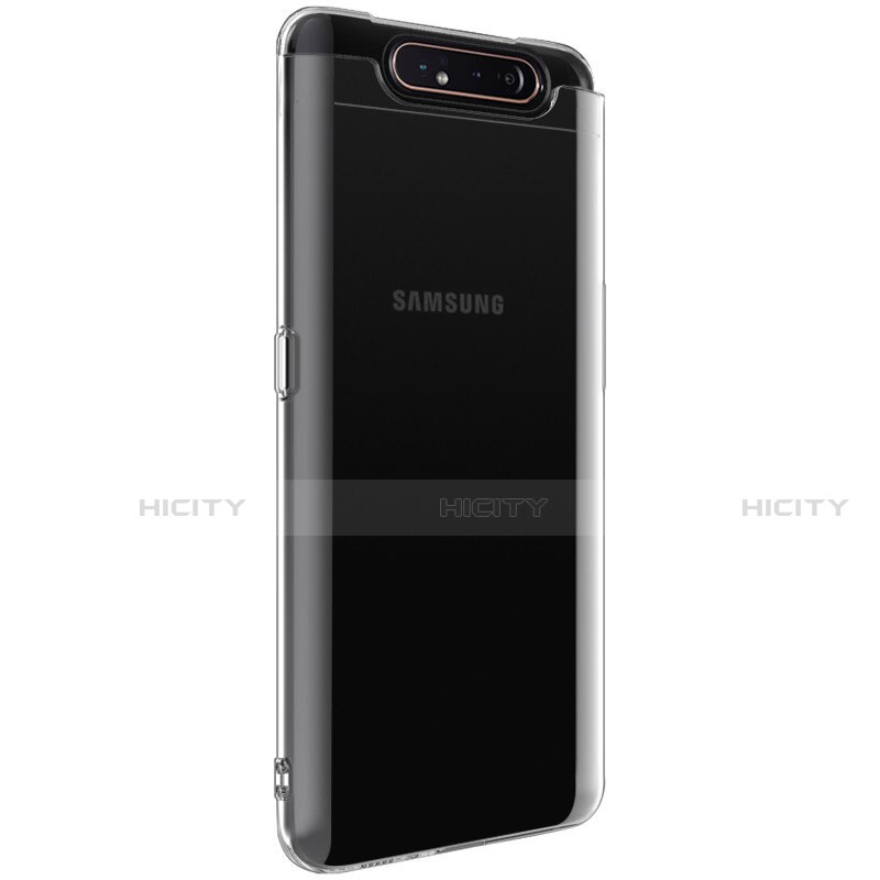 Samsung Galaxy A80用極薄ソフトケース シリコンケース 耐衝撃 全面保護 クリア透明 T03 サムスン クリア