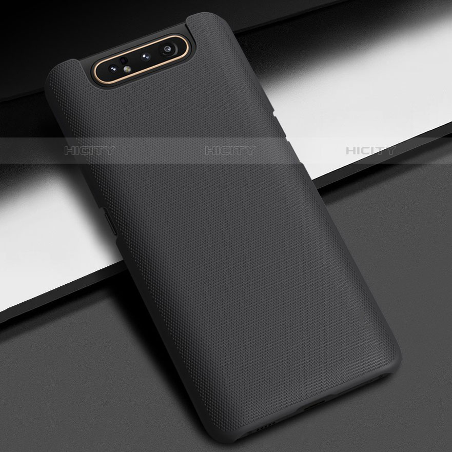 Samsung Galaxy A80用ハードケース プラスチック 質感もマット カバー M03 サムスン ブラック