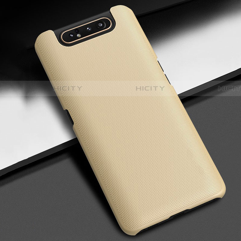 Samsung Galaxy A80用ハードケース プラスチック 質感もマット カバー P02 サムスン ゴールド