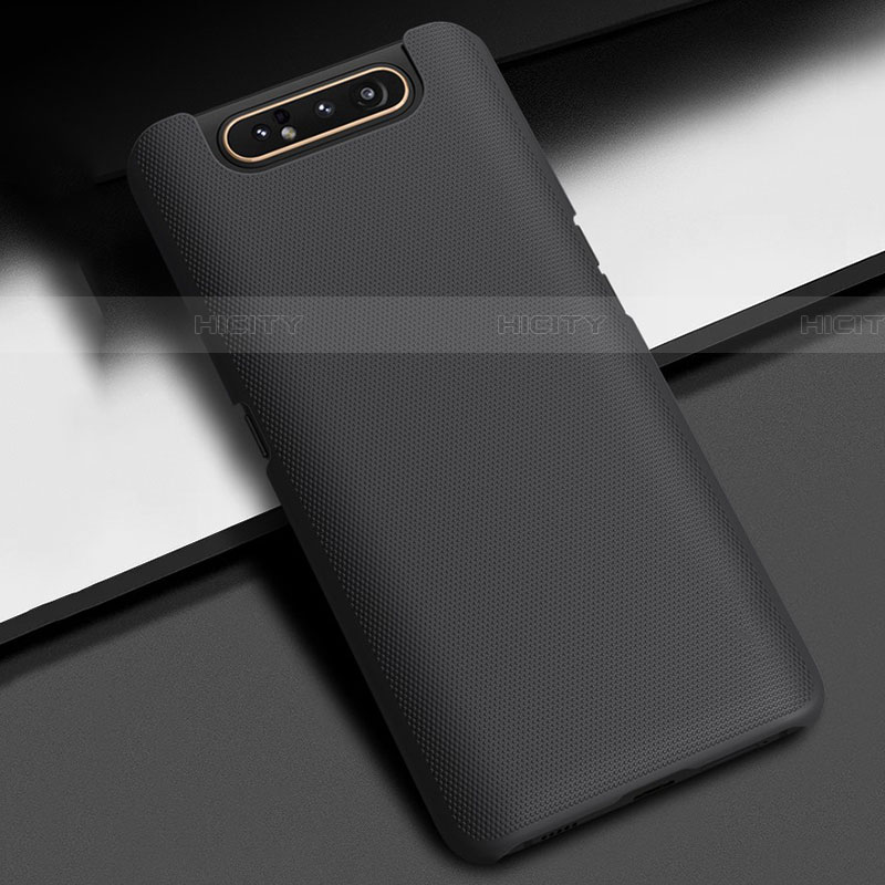 Samsung Galaxy A80用ハードケース プラスチック 質感もマット カバー P02 サムスン ブラック