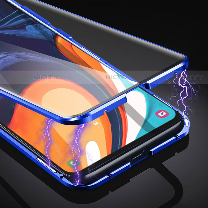 Samsung Galaxy A80用ケース 高級感 手触り良い アルミメタル 製の金属製 360度 フルカバーバンパー 鏡面 カバー サムスン 