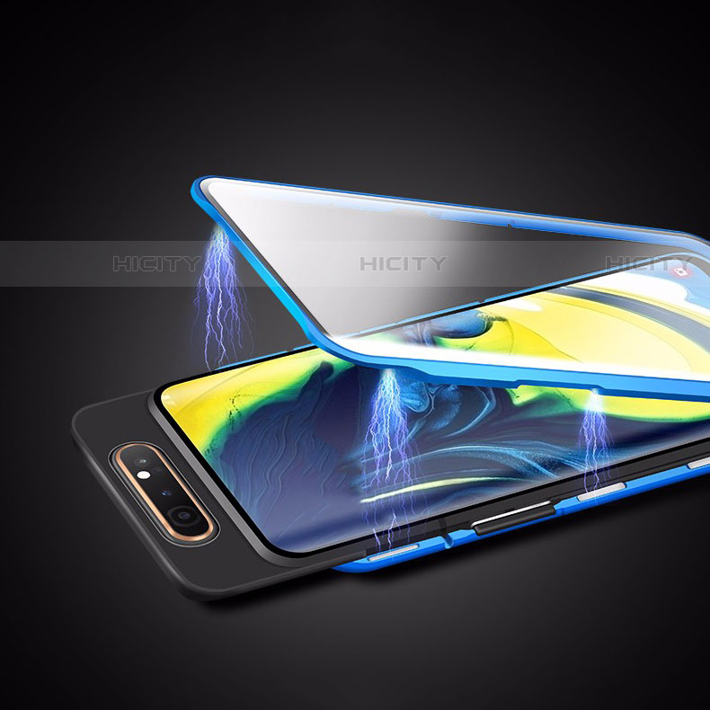 Samsung Galaxy A80用ケース 高級感 手触り良い アルミメタル 製の金属製 360度 フルカバーバンパー 鏡面 カバー M01 サムスン 