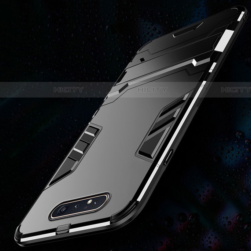 Samsung Galaxy A80用ハイブリットバンパーケース スタンド プラスチック 兼シリコーン カバー R01 サムスン 