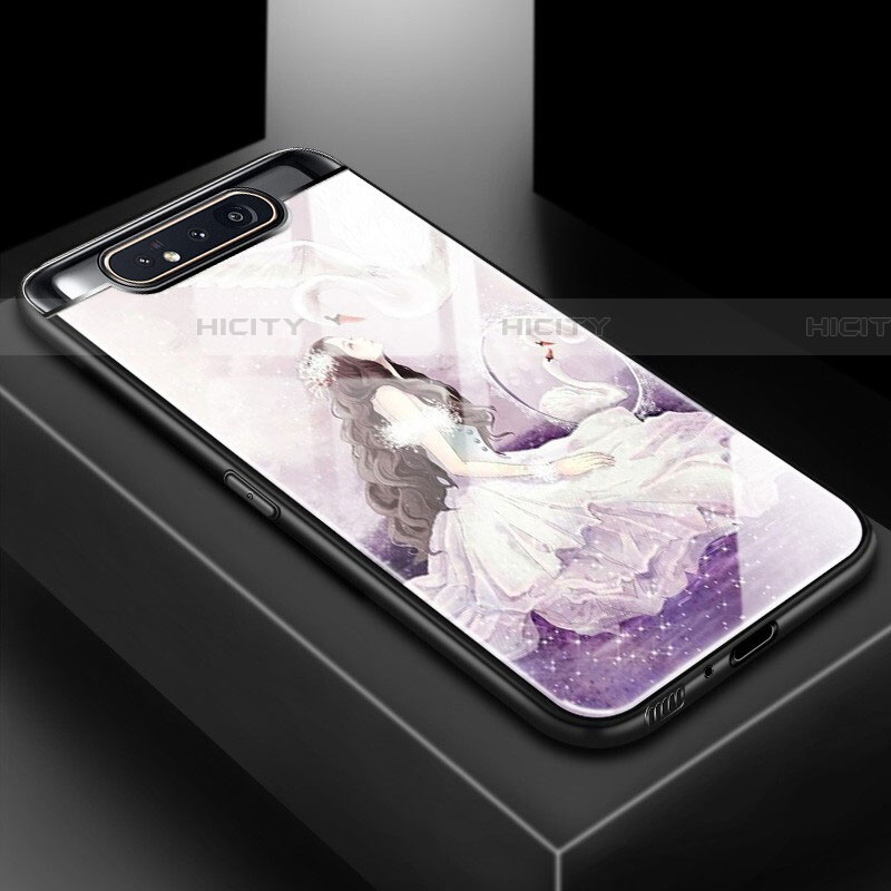 Samsung Galaxy A80用ハイブリットバンパーケース プラスチック パターン 鏡面 カバー S01 サムスン 