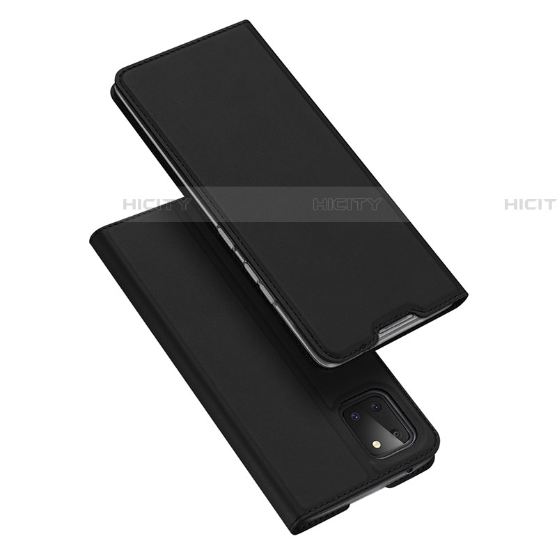 Samsung Galaxy A81用手帳型 レザーケース スタンド カバー L04 サムスン ブラック