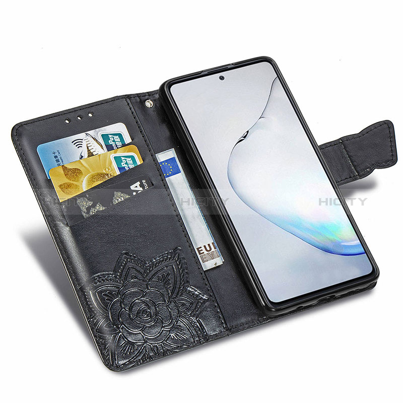 Samsung Galaxy A81用手帳型 レザーケース スタンド バタフライ 蝶 カバー サムスン 