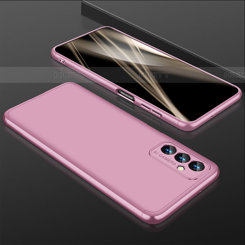 Samsung Galaxy A82 5G用ハードケース プラスチック 質感もマット 前面と背面 360度 フルカバー サムスン ローズゴールド