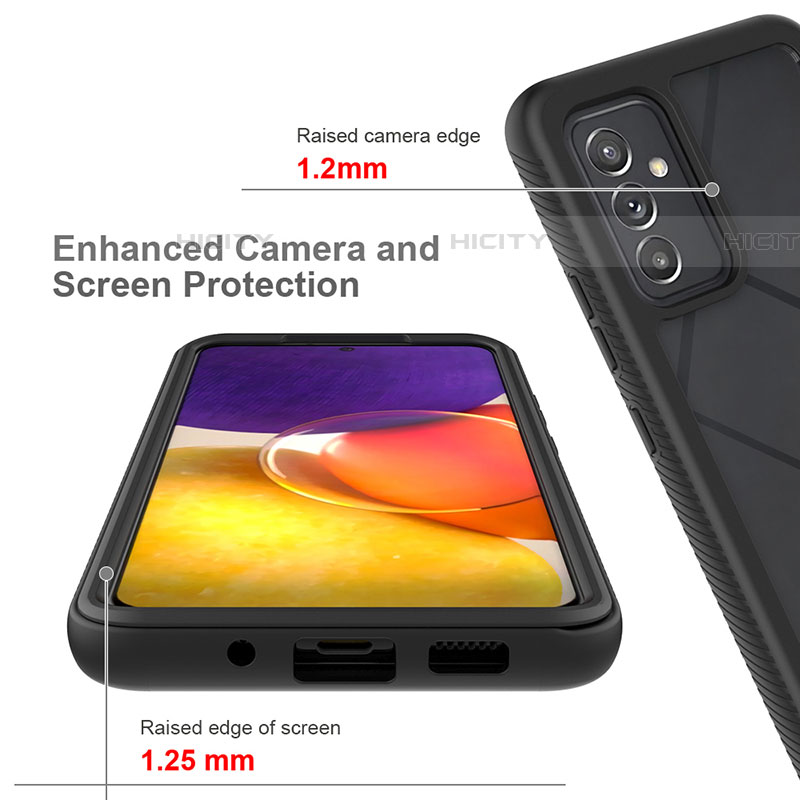 Samsung Galaxy A82 5G用360度 フルカバー ハイブリットバンパーケース クリア透明 プラスチック カバー ZJ4 サムスン 
