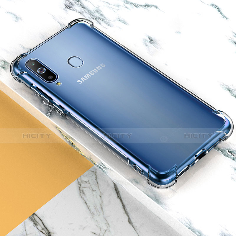 Samsung Galaxy A8s SM-G8870用極薄ソフトケース シリコンケース 耐衝撃 全面保護 クリア透明 T02 サムスン クリア