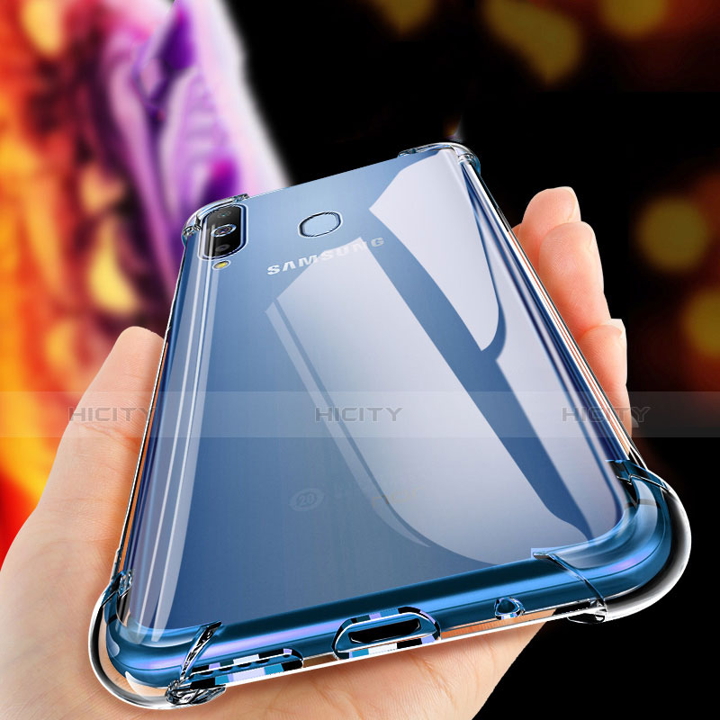 Samsung Galaxy A8s SM-G8870用極薄ソフトケース シリコンケース 耐衝撃 全面保護 クリア透明 T02 サムスン クリア