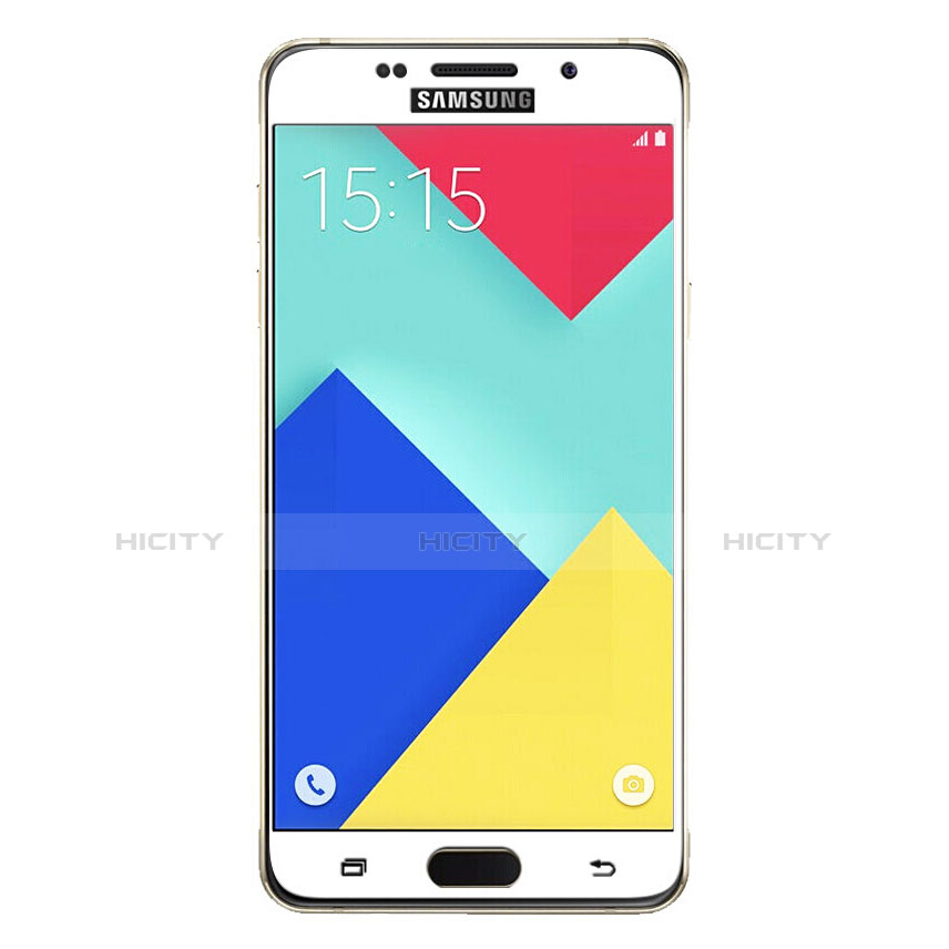 Samsung Galaxy A9 (2016) A9000用強化ガラス フル液晶保護フィルム F03 サムスン ホワイト