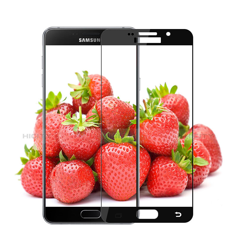 Samsung Galaxy A9 (2016) A9000用強化ガラス フル液晶保護フィルム F02 サムスン ブラック