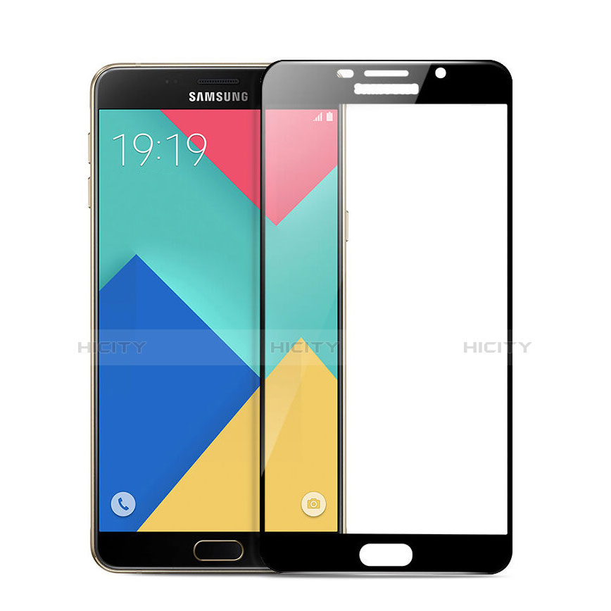 Samsung Galaxy A9 (2016) A9000用強化ガラス フル液晶保護フィルム サムスン ブラック