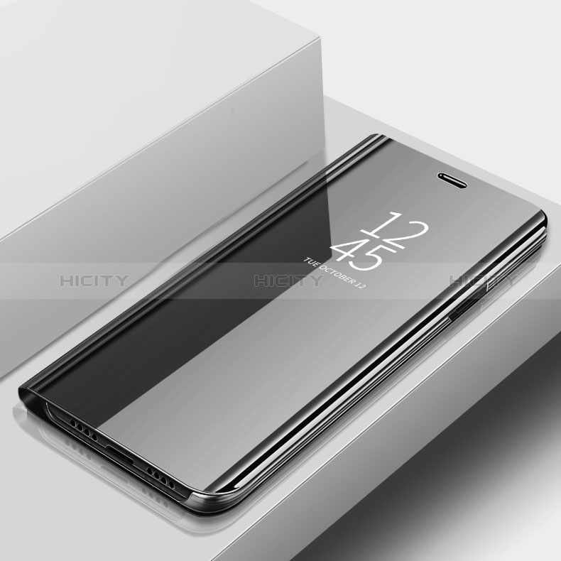 Samsung Galaxy A9 (2018) A920用手帳型 レザーケース スタンド カバー 鏡面 カバー サムスン ブラック