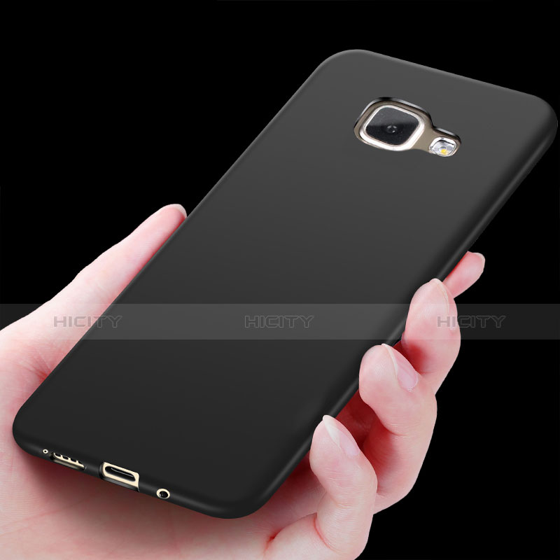 Samsung Galaxy A9 Pro (2016) SM-A9100用極薄ソフトケース シリコンケース 耐衝撃 全面保護 S03 サムスン ブラック