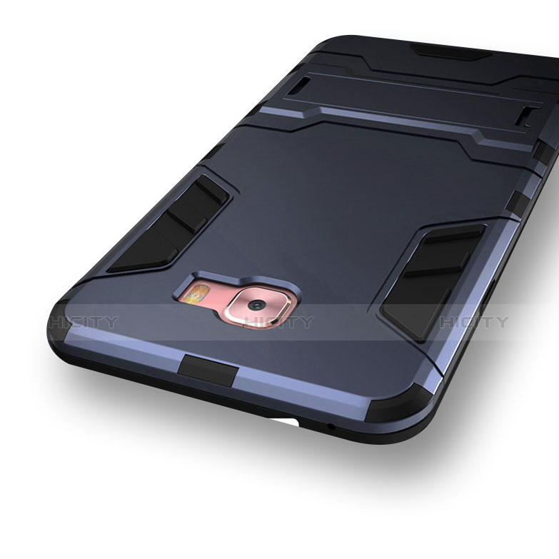 Samsung Galaxy A9 Pro (2016) SM-A9100用ハイブリットバンパーケース スタンド プラスチック 兼シリコーン カバー サムスン 