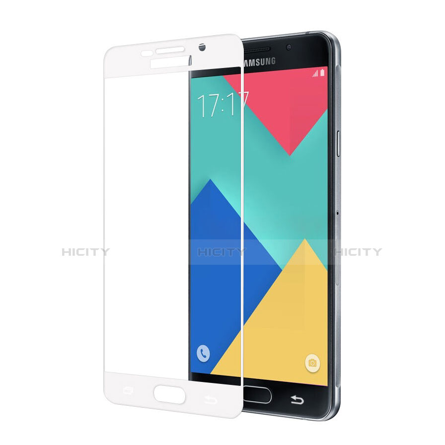 Samsung Galaxy A9 Pro (2016) SM-A9100用強化ガラス フル液晶保護フィルム サムスン ホワイト