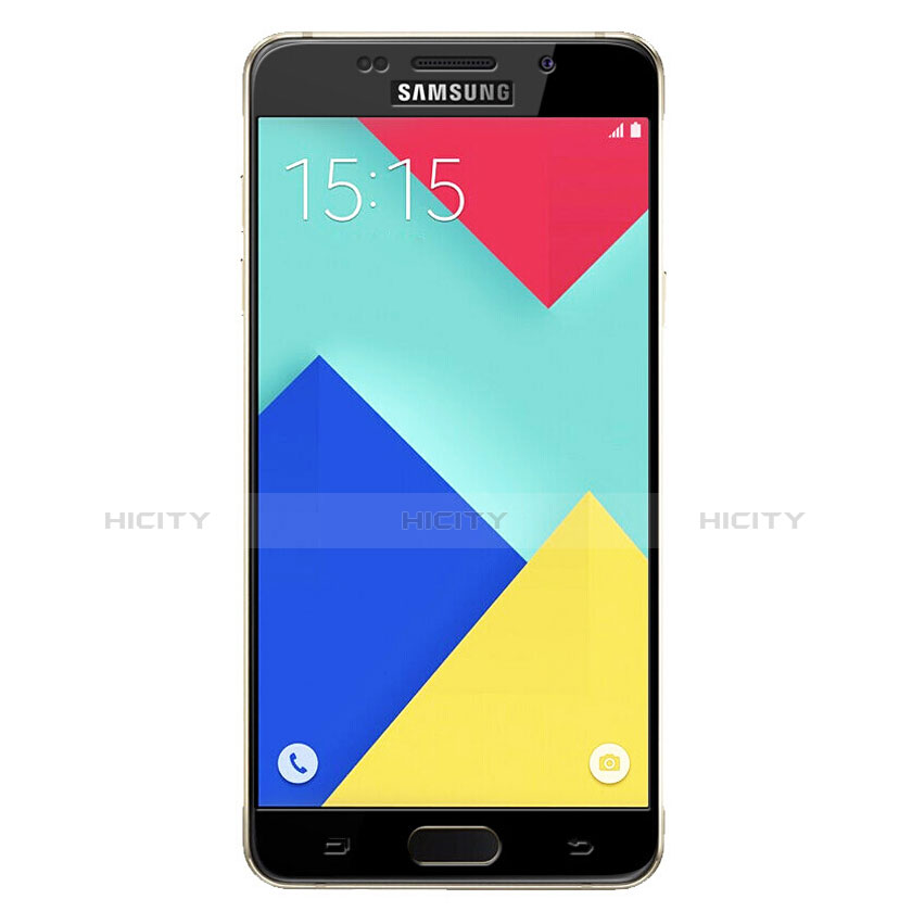 Samsung Galaxy A9 Pro (2016) SM-A9100用強化ガラス フル液晶保護フィルム F03 サムスン ブラック