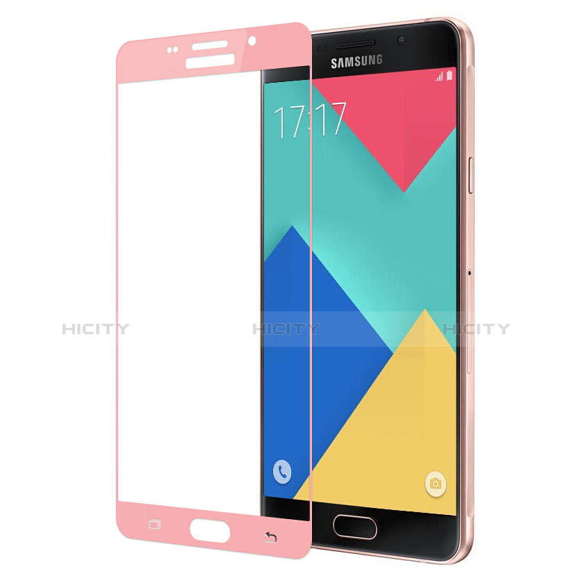 Samsung Galaxy A9 Pro (2016) SM-A9100用強化ガラス フル液晶保護フィルム F02 サムスン ローズゴールド